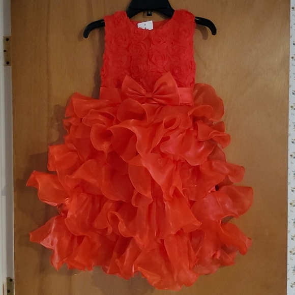 Other - Girls Red Dress With Ruffles